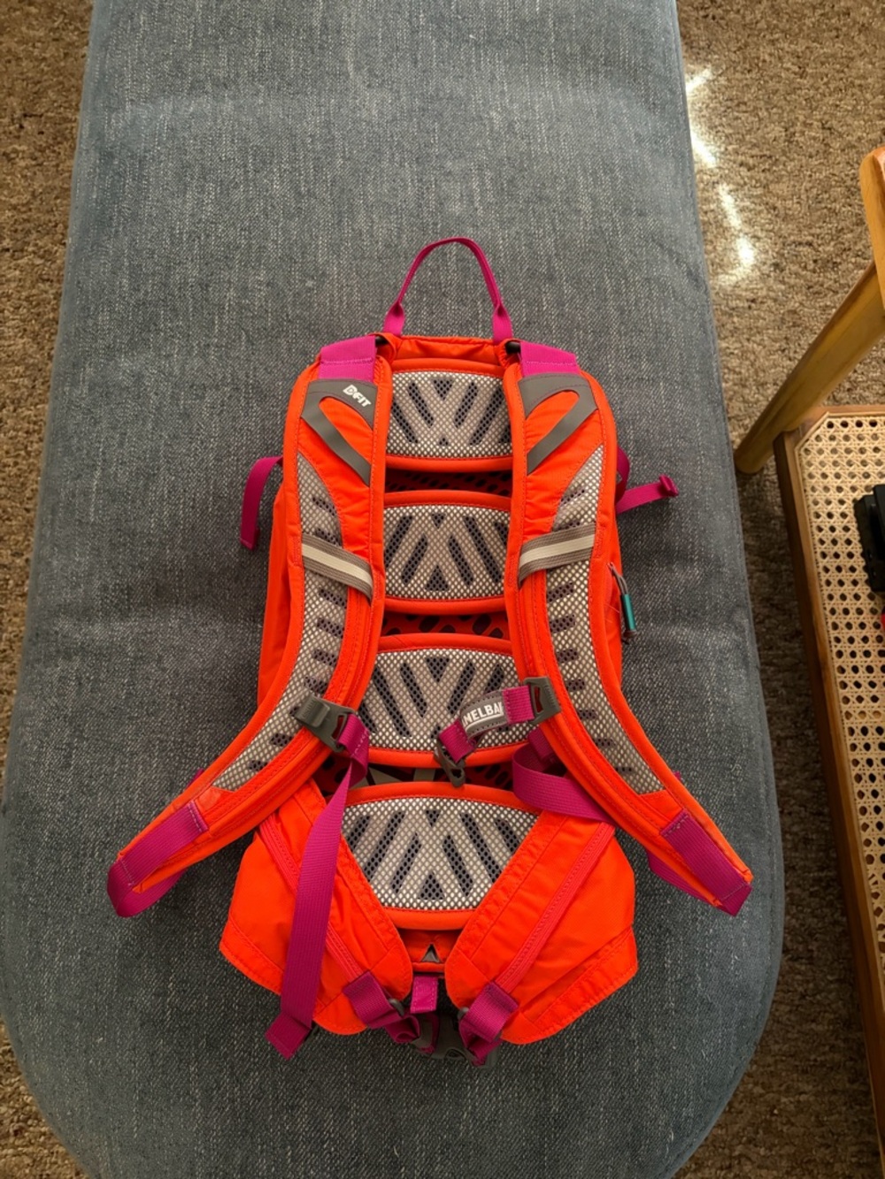Camelbak Orange and Magenta Hiking Pack